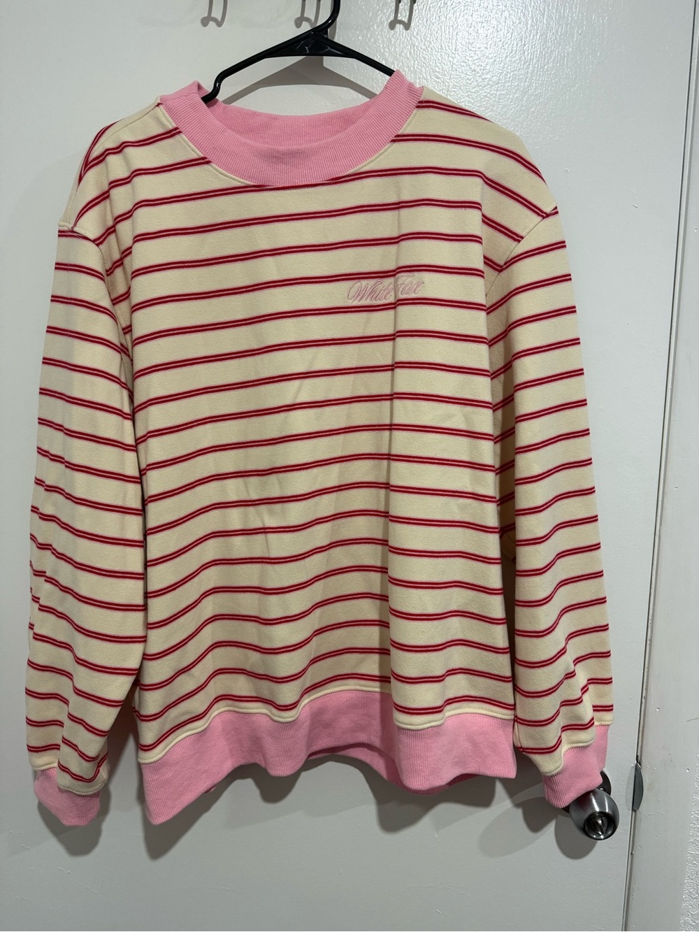 White fox crew neck